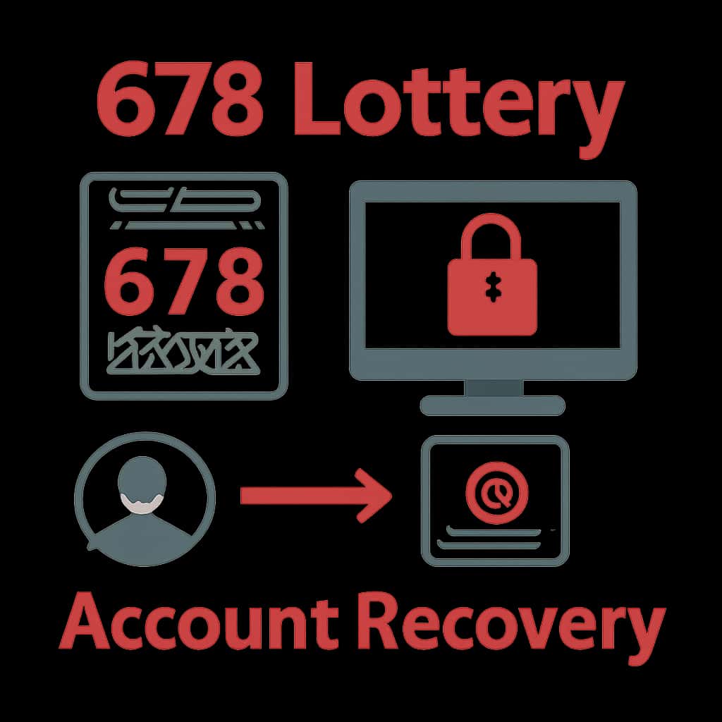 Diagram illustrating steps for 678 Lottery account recovery.