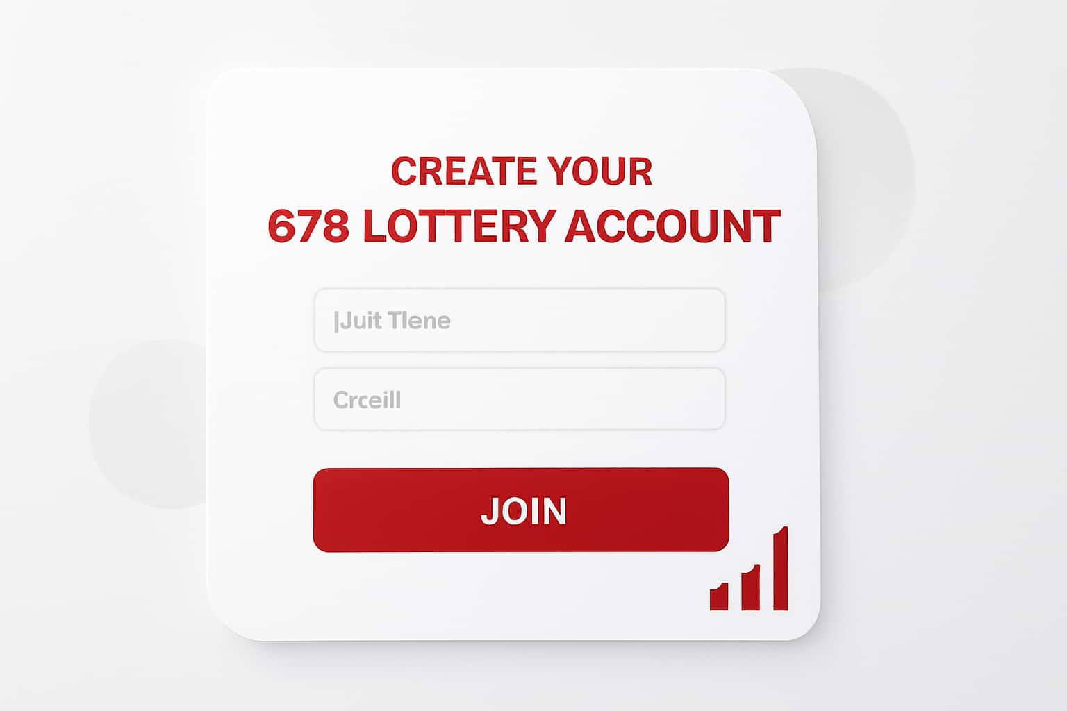 Create Your 678 Lottery Account Interface